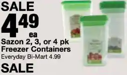 Bi-Mart Sazon 2, 3, or 4 pk Freezer Containers offer