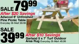 Bi-Mart Garland 5 x 7' Turf Outdoor Area Rug offer