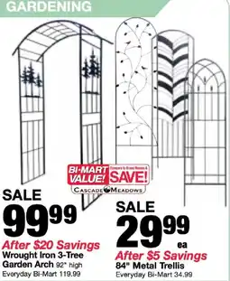 Bi-Mart 84" Metal Trellis offer