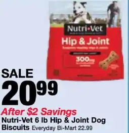Bi-Mart Nutri-Vet Hip & Joint Dog Biscuits offer