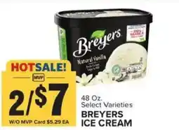 Food Lion Breyers ice cream offer