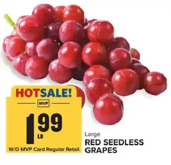 Food Lion Red seedless grapes offer
