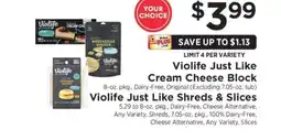 ShopRite Violife Just Like Cream Cheese Block offer