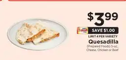 ShopRite Quesadilla offer