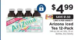 ShopRite Arizona Iced Tea 12-Pack offer