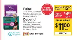 ShopRite Poise/Depend offer