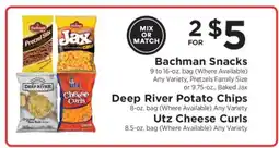 ShopRite Bachman Snacks, Deep River Potato Chips, Utz Cheese Curls offer