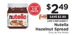 ShopRite Nutella Hazelnut Spread offer