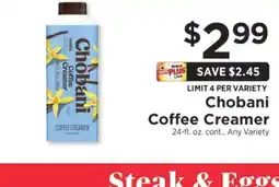ShopRite Chobani Coffee Creamer offer
