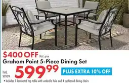 Boscov's Graham Point 5-Piece Dining Set offer