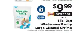 ShopRite Wholesome Pantry Large Cleaned Shrimp offer
