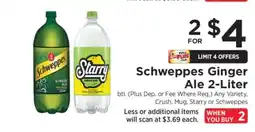 ShopRite Schweppes Ginger Ale 2-Liter offer