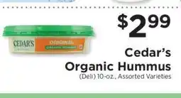 ShopRite Cedar’s Organic Hummus offer