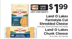 ShopRite Land O Lakes Farmstyle Cut Shredded Cheese offer