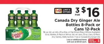 ShopRite Canada Dry Ginger Ale offer