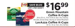 ShopRite Green Mountain Coffee K-Cups / LavAzza Coffee K-Cups offer