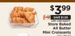 ShopRite Store Baked All Butter Mini Croissants offer