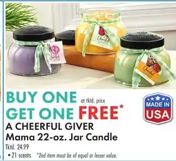 Boscov's A CHEERFUL GIVER Mama 22-oz. Jar Candle offer