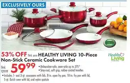 Boscov's HEALTHY LIVING 10-Piece Non-Stick Ceramic Cookware Set offer