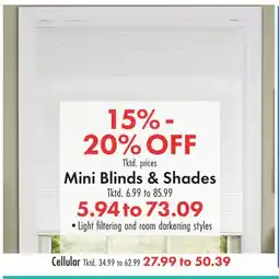 Boscov's Mini Blinds & Shades offer