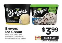 ShopRite Breyers Ice Cream offer