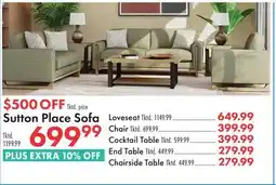 Boscov's Sutton Place Sofa offer
