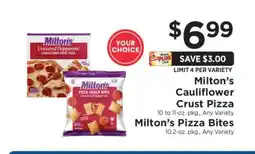 ShopRite Milton’s Cauliflower Crust Pizza / Milton’s Pizza Bites offer