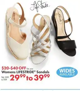 Boscov's Womens LIFESTRIDE Sandals offer