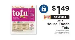ShopRite House Foods Tofu offer