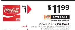 ShopRite Coke Cans 24-Pack offer