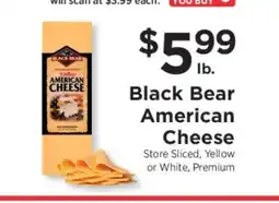 ShopRite Black Bear American Cheese offer