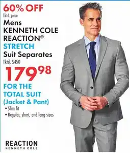Boscov's Mens KENNETH COLE REACTION STRETCH Suit Separates offer