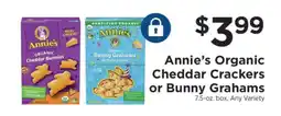 ShopRite Annie's Organic Cheddar Crackers or Bunny Grahams offer
