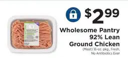 ShopRite Wholesome Pantry 92% Lean Ground Chicken offer