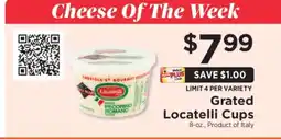 ShopRite Grated Locatelli Cups offer