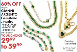 Boscov's GIANNI ARGENTO Gemstone Jewelry offer