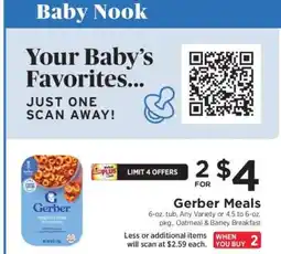 ShopRite Gerber Meals offer