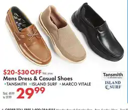 Boscov's Mens Dress & Casual Shoes offer