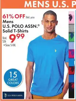Boscov's Mens U.S POLO ASSN. Solid T-Shirts offer