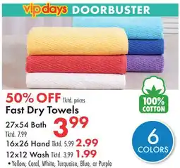 Boscov's Fast Dry Towels offer
