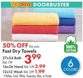 Boscov's Fast Dry Towels offer