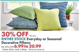 Boscov's ENTIRE STOCK Everyday or Seasonal Decorative Pillows offer