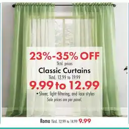 Boscov's Classic Curtains offer