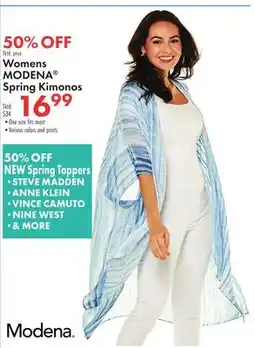 Boscov's Womens MODENA Spring Kimonos offer