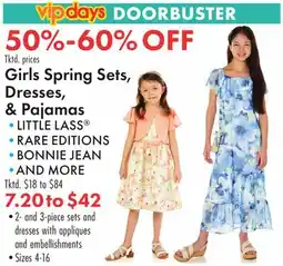 Boscov's Girls Spring Sets, Dresses, & Pajamas offer
