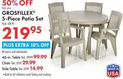 Boscov's GROSFILLEX 5-Piece Patio Set offer