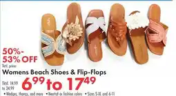 Boscov's Womens Beach Shoes & Flip-Flops offer