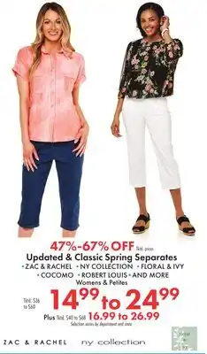 Boscov's Updated & Classic Spring Separates offer