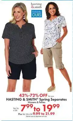 Boscov's HASTING & SMITH Spring Separates offer