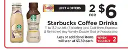 ShopRite Starbucks Coffee Drinks offer